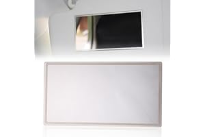 WLERTCOP 150 * 80mm Car Visor Mirror，Sun Visor Mirror Auto Sun Visor HD Makeup Mirror,Car Vanity Mirror Large Steel Self-Adhesive Universal Mirror Car Interior Makeup Mirror for Sun Visor And Car Seat Back