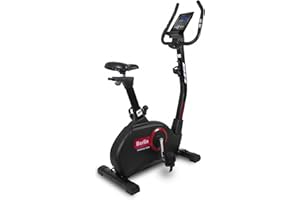BH FITNESS Bicicleta Estática BH Berlin SC100 - Volante inercia 9 kg - Freno magnético - 24 Niveles intensisdad - 12 programas predeterminados - sensores Ritmo cardiaco en Manillar - Sillín y Manillar Regulable