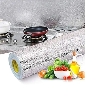 Inllex Kitchen Backsplash Self Adhesive Wallpaper Foil Stickers Oil Proof Waterproof Stove -23.6 x 80 inch