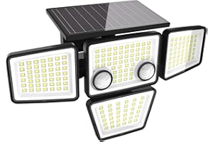 YD LIFE Faretto LED da Esterno Solare 1200LM/188 LEDs con Sensore di Movimento, Luce Lampada Faro LED Solari con Angolo Illuminazione 270°, 3 Modi Luminosità, IP65 per Giardino Balcone Garage Cortile