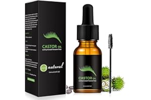 ANGIVLGA Castor Oil For Hair Growth,Eyelash Serum For Growth And Thickness,Eyelash Growth Serum,Lash Serum,Hair Growth Oil,Promotes Eyelash And Eyebrow Growth,Makes It Thicker,Longer Lashes&Stronger-Makeup.