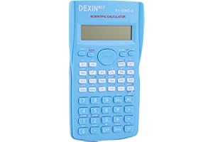 SXHLSELLER Kalkulator Naukowy, 12-bitowy Kalkulator Matematyczny z 240 Funkcjami, Duży Wyświetlacz, Przesuwana Twarda Obudowa dla Nauczycieli Uczniów szkół średnich (Niebieski)