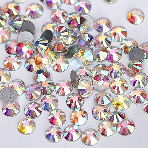 Nail Art Rhinestone Ab White Crystal 1440pcs/bag Glue on Non Hotfix Flatback Rhinestone Decorations for Nails