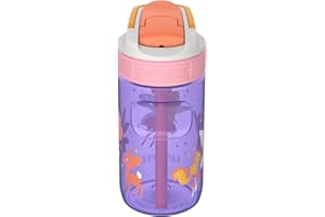 Kambukka - Borraccia per bambini - 400 ML - Impermeabile - Resistente alle macchie e agli odori - Durevole e antiurto - Lavabile in lavastoviglie - Borraccia con cannuccia - Modello Lagoon Fairy Wood