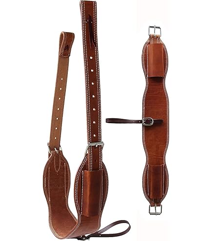 Sangle De Circonférence Hilason Western 27 Brins, Double Tissage Noir, 28 Pouces