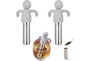 Guanyj 2 Pièces Infuseur à Thé Inoxydable 304 Silicone Passoire à Thé Réutilisable Filtre à Thé Infuseur à thé Infuseur de Thé en Vrac Pour Feuilles de Thé en Vrac,Tasse,Mug