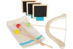 small foot Set arco e frecce in legno "Active" con 3 bersagli e sacchetto, dai 5 anni in su, 12478