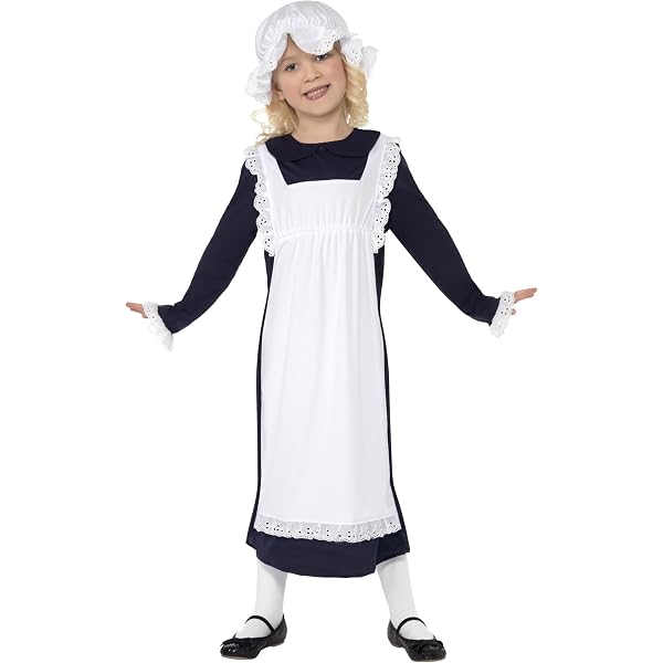 Bonnet De Vadrouille Victorien Pour Enfants – Taille Unique Blanc Avec Dentelle, Costume Historique, Journée Du Livre - 7