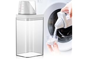 Forhome 1500ML Luftdichter Waschmittelspender Mit Messbecher, Waschmittel Aufbewahrung Flüssig, Waschpulver Aufbewahrungsbox, Behälter für Waschpulver für Flüssigwaschmittel, Festwaschmittel