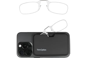 ThinOptics läsglasögon 1,50 klara ramar med universellt kompakt fodral för pod – ultralätta vikbara rektangulära glasögon – c