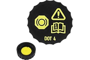 JEEGOWOOSS Car Brake Fluid Reservoir Cover, Car Brake Fluid Anti-Spill Bottle Cap Compatible with Ford Focus MK2/MK3, Galaxy MK3, Mondeo, Skoda Octavia, Cmax, Smax, 1831528, BV612162AB (Yellow)