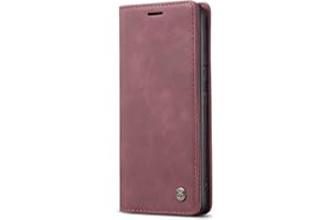 JMstore Funda Compatible con Xiaomi Mi 11, Magnético Carcasa Funda Móvil Billetera Cuero Funda con Tapa Libro Caso Soporte Plegable (Rojo)