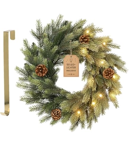 COM-FOUR® 2x Kersttafelkrans - Adventskrans met dennenappels, bessen en kunstsneeuw - decoratieve krans - Kerstdecoratie - Kerstkrans COM-FOUR® 2x Kersttafelkrans - Adventskrans met dennenappels, bessen en kunstsneeuw - decoratieve krans - Kerstdecoratie - Kerstkrans