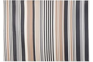 LOLAhome Alfombra jardín Rayas Chios sostenible de Polipropileno Trenzado Beige de 180x270 cm