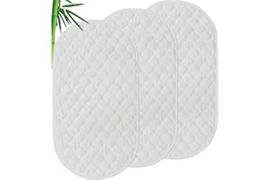 Nicoone Waterproof Changing Mat Liners Quilted,3PCS Bamboo Terry Surface Diaper Changing Pad Liner,Washable Reusable Diaper Changing Liners for Home Outdoor Travel