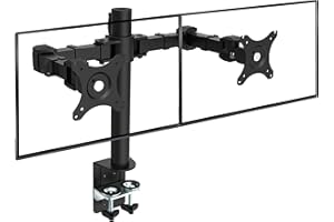 Ergosolid NF12 - Support bureautique avec réglage pour 2 écrans LCD LED 10”-30” (25cm-76cm) Noir