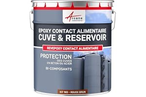 peinture alimentaire cuve béton ou acier contenant des aliments REVEPOXY CONTACT ALIMENTAIRE - 1 kg Rouge Brun - Ral 3011 - ARCANE INDUSTRIES