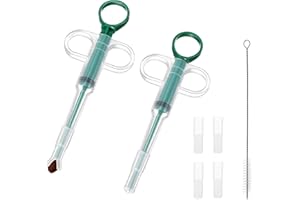 newhsy 2 Pieces Cat Dog Pill Popper Silicone Dog Pill Dispenser Tool with 4 Soft Silicone Tips Pill Assist for Dogs Cat Including Cleaning Tools