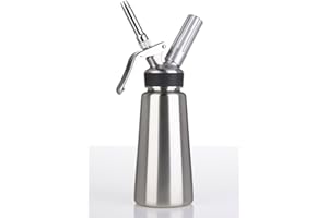 MOSA Sahnebereiter Sahnegerät 0,5 l aus Edelstahl mit 10 Sahnekapseln