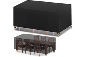 MOLBORY Housse de Protection Housse Salon de Jardin, Housse de Meuble Protection, Bâche de Table Extérieur Bâche de Protection Étanche Tissu Oxford Imperméable, Résistance au Vent, Anti-UV (270x180x89cm)