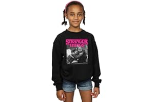 Absolute Cult Stranger Things Girls Square Photo With Pink Logo Sweatshirt