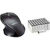 Amazon Basics Full-Size Ergonomic Wireless Mouse with Fast Scrolling & AA Industrial Alkaline Batteries (Pack of 40)