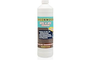 Greenwood WPC & BPC Reiniger mit Pflege - Reinigungsmittel & Pflegemittel - Konzentrat - Reinigen & Pflegen von Terrassen-Dielen - pH Neutral - 1 L