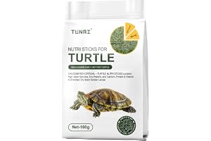 TUNAI 3In1 Adult Turtle Food & Tortoise Food Spirulina Added for Better Shell Health|100G| Contains Nutritious Pellets, Whole Shrimp and Bsfl Insect Larvae, 1 Count