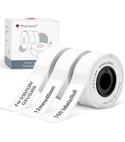 Thermo-Etiketten Für Q30 Drucker - 3 Rollen Weiß 12x40 Mm