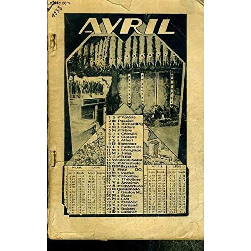 ALMANACH - ANNEE 1933