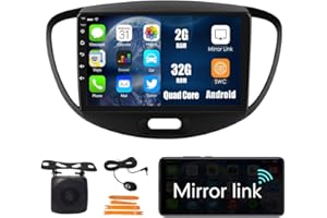 Wostoke Navigazione Android auto Stereo GPS Radio Telecamera di retromarcia Display 9" IPS Schermo tattile Headunit Tablet Pad Lettore multimediale Per Hyundai I10 2008-2012 Quad Core 2G+32G