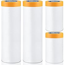 Nylon Per Copertura Teli Copritutto GENHH Per Imbianchini - 9 Rotoli 55x20m Pellicola Adesiva Mascheratura Nastro Mascheratura 55cm