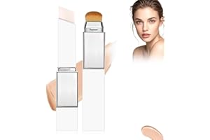 BUKBAS Color Changing Foundation Stick mit Bürste, 2 in 1 Mehrzweck Cover Cream Korean Foundation Makeup, Farbwechselndes Foundation-Stick, Waterproof Long-Lasting für Alle Hauttypen (Natur)