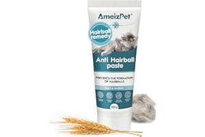 AmeizPet Hairball Remedy for Cats, Anti-Hairball Malt Paste for Pet Fur, Treatment for Long & Short Fur Cats, 100g (3.52 Oz)