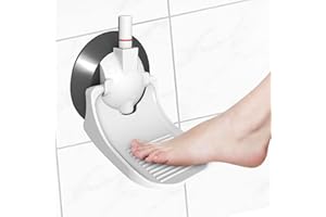 LORESJOY Repose-Pieds de Douche, Repose-Pied de Douche pour Le Rasage des Jambes, Repose-Douche Ventouse, Repose-Pédicure avec Ventouse Puissante, Support de Pied de Rasage