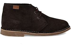 PAYMA - Stivali Stivaletti Safari Deserto in Pelle per Uomo e Donna. Fatto in Spagna. Scarpa Chukka in Crosta di Pelle Sport. Chiusura con Lacci. Suola in Gomma