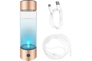 Irishom Hydrogen Water Bottle - 330ml PEM SPE Technology Rechargeable Hydrogen Water Bottle - Portable Hydrogen-Rich Water Ionizer Machine for Home Office Travel Daily Drinking