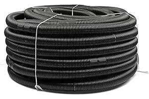 POOL Total 18 m Schwimmbadschlauch mit Ø 38mm in schwarz - Flexibler trittfester Kunststoff - UV-stabil und temperaturbeständig - Integrierte Muffen - Made in Germany