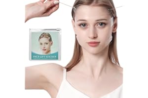 XBFOCNH 1 jeuFace Lift Tape,Face Lift Patch,Autocollant, Instant, Invisible,V-Line, Kit de Lifting du Cou et des Yeux,20 patchs + 8 cordes de levage