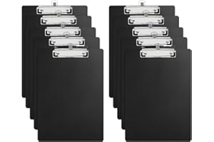 URbantin A5 Portapapeles de Madera, 10 Piezas A5 Madera Portapapeles con Pinza,Clipboards A5,Negro