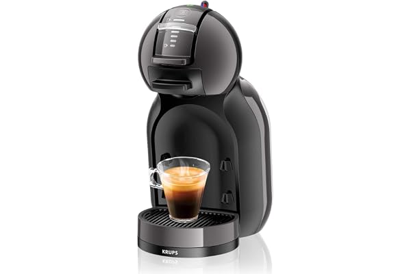 Krups Machine à capsules multi-boissons Noir & Anthracite, Compacte, Arrêt automatique, Taille de boisson réglable, Mini Me KP120810