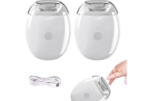 CHENRI 2 Stück Universeller automatischer Nagelschleifer, Elektrischer Nagelknipser mit LED-Licht und 3 Geschwindigkeitsstufen, Wiederaufladbarer Nageltrimmer und Polierer für Erwachsene Senioren Kinder