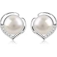 B.Catcher orecchini in argento 925 di buona lega con perla d'acqua dolce 10mm