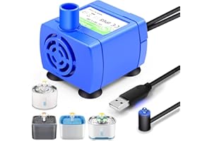 UNISOPH Pompa Gatto Compagno, Pompa Fontanella Per Gatti Animali, 5v Pompa Ad Acqua Sommergibile Per Fontana Per Animali Domestici Per Motore A Basso Consumo Energetico Ultra Silenzioso Per Fontane
