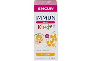 ‎EMCUR Emcur® Immun Saft Kinder | mit Vitamin C¹ | Immunsystem¹ | zusätzlich Propolis, Echinacea | Thymian | Wegerich | 150ml | Flüssigkeit