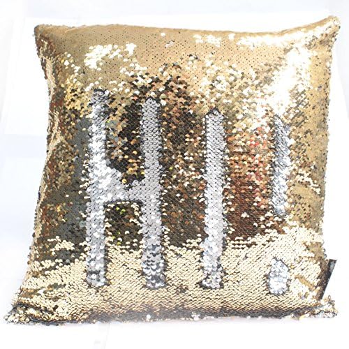 2x Mermaid Cushion Covers - Molten Gold & Quicksilver Mermaid Cushion Covers