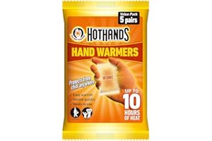 HOTHANDS Hand Warmers Value Pack - Pack total of 20 (10 x 2 sachets) - 10 hours of heat - Air activated - Ready to use, yellow,orange