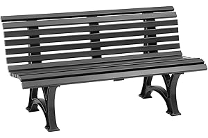 BLOME Parkbank aus Kunststoff - mit 13 Leisten - Breite 1500 mm, eisengrau