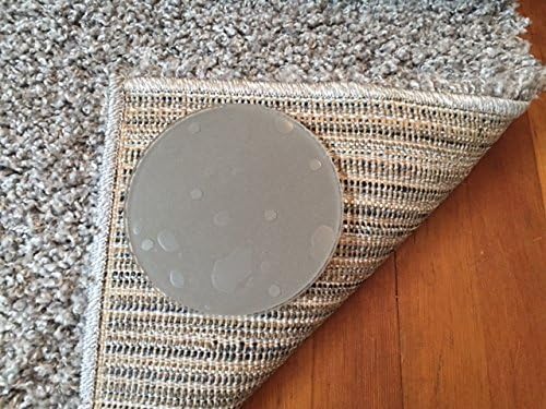 Sticky Discs Non-Slip Rug Pads For RUG-ON-FLOOR Anti-Slip. Reusable Rug Stickers. No Residue. 12 Pack Intended To Limit Multiple Rugs or Large Rugs/Exercise/Door Mats From Moving On FLOORS. BRAND NEW!