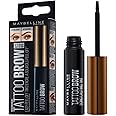Maybelline New York Tattoo Brow Peel Off Eyebrow Gel Tint, Semi-Permanent Colour, Waterproof, Lasts up to 3 Days, Colour: Warm Brown